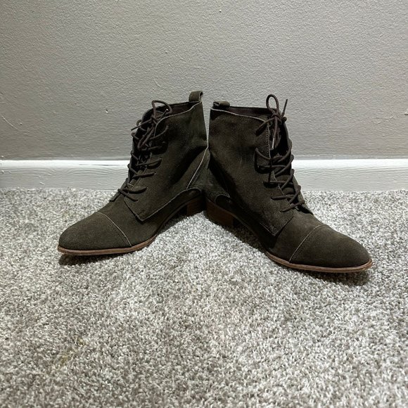 ASOS AURORA Wide Fit Suede Lace Up Boots Ankle Boots Size 8 - Picture 5 of 9